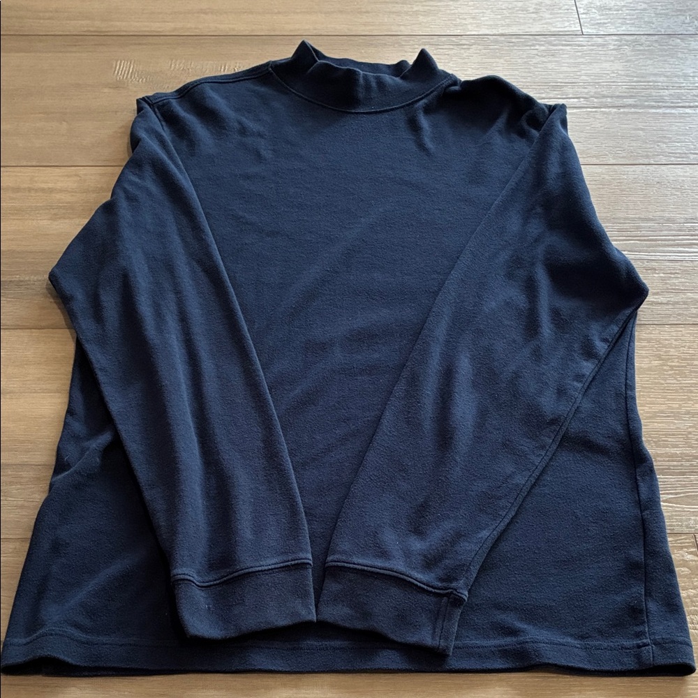George Men's Dark Blue Mock Turtleneck Sweater Size L 42-44